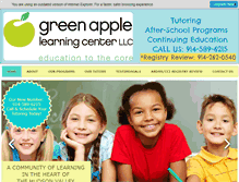 Tablet Screenshot of greenapplelearning.org